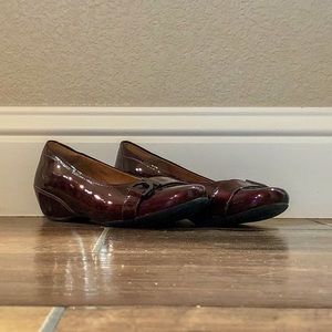 Clarks Artisan Burgundy Flats w/Buckle